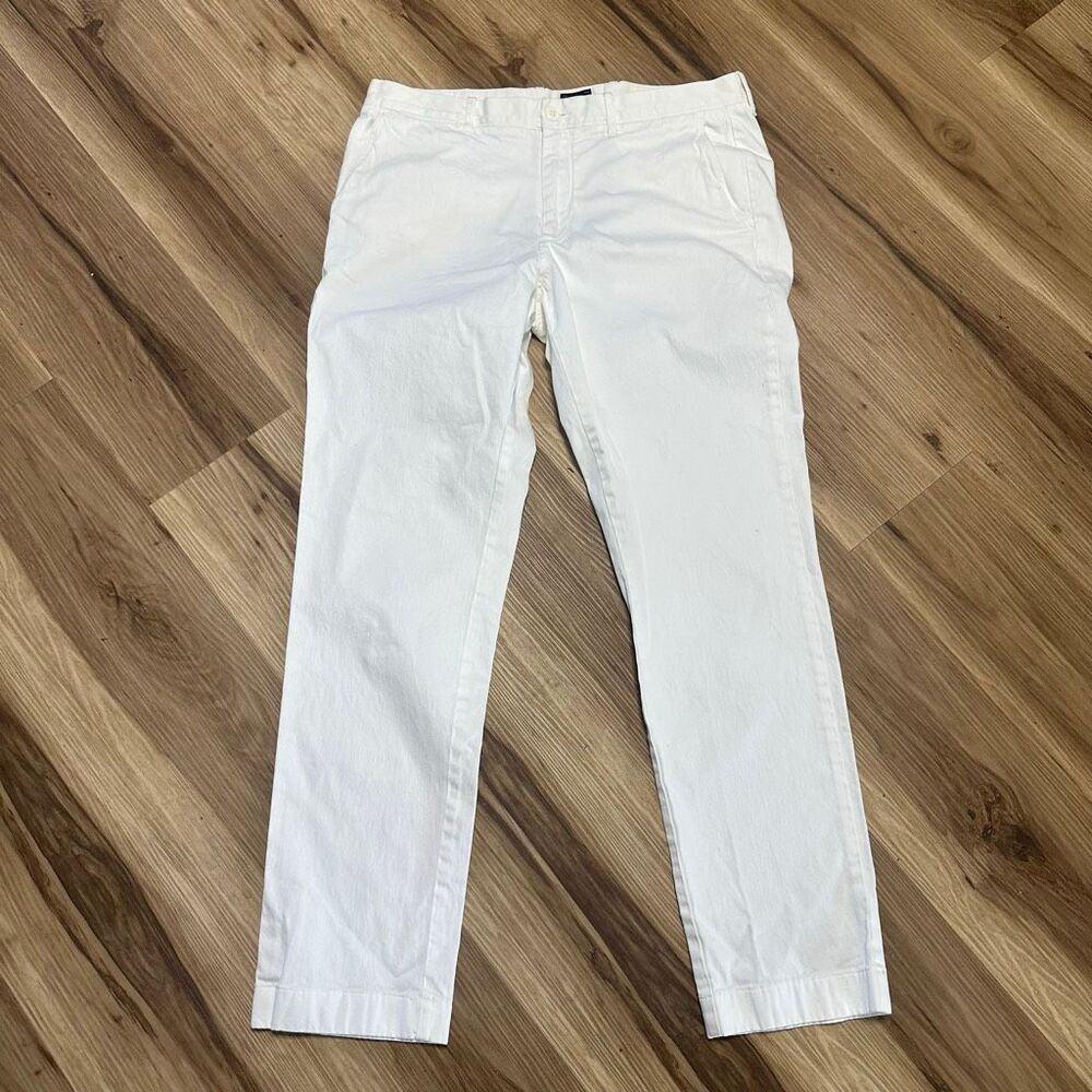 J Crew white 770 preppy 34x32 flat front professional slacks